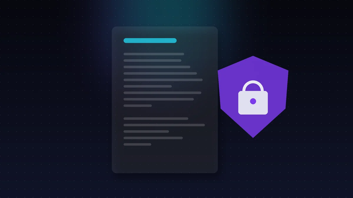 Documento junto a un escudo con candado, imagen de la política de privacidad